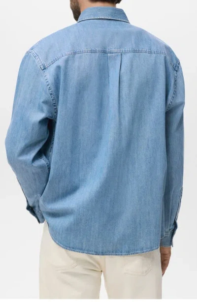 Mango Men's Denim Pocket Overshirt In Blue