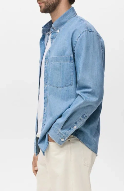 Mango Men's Denim Pocket Overshirt In Blue