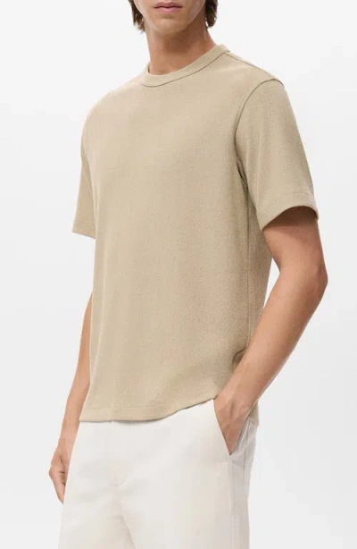 Mango Relaxed Fit Solid Cotton T-shirt In Neutral