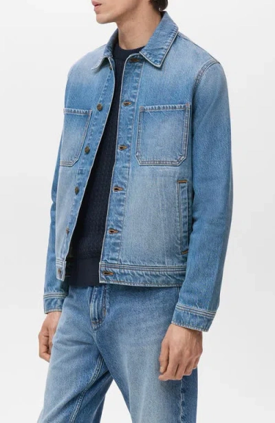 Mango Men's Denim Pockets Jacket In Blue