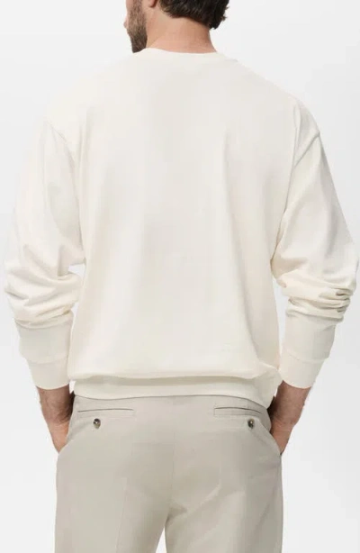 Mango Cotton Sweatshirt In White