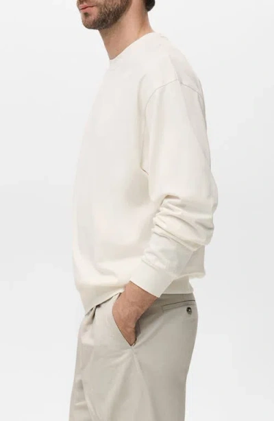 Mango Cotton Sweatshirt In White