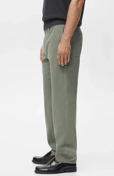 Mango Regular Fit Jeans In Green