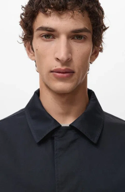 Mango Comfort Stretch Oversize Trench Coat In Black