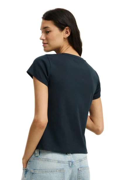 Cotton On 90s Baby Tee In Blue