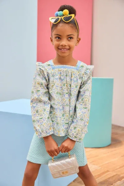 Bisby Kids' Floral Adams Top In Gray