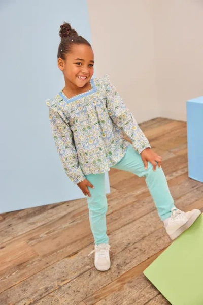 Bisby Kids' Floral Adams Top In Gray