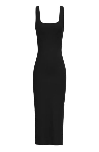 Vitality Cloud Ii Rib Basic Midi Dress In Black