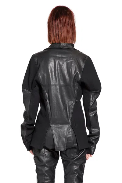 Yehuafan Silk And Lambskin Jacket In Black