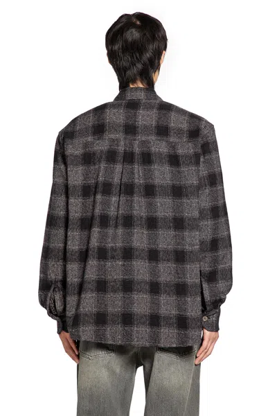 Our Legacy Mens Above Oakland Low Twist Check Shirt In Black