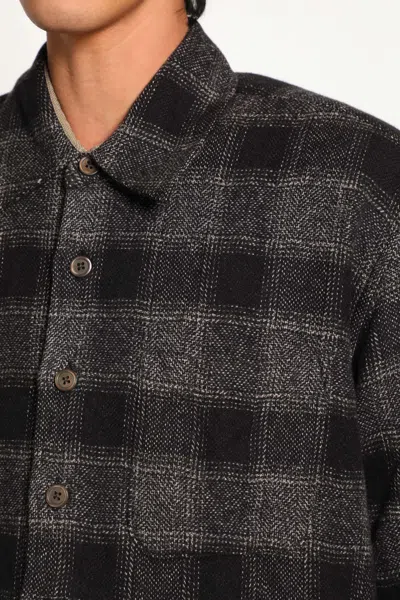 Our Legacy Mens Above Oakland Low Twist Check Shirt In Black