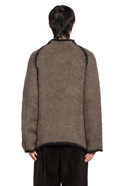 Our Legacy Rider Roundneck Shirt Steel Mohair In Brown