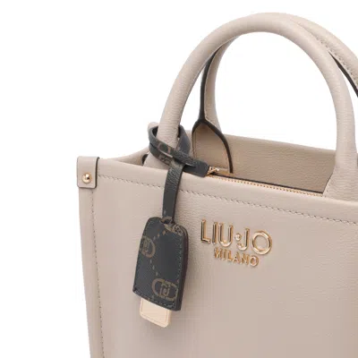 Liu •jo Versatile Handbag Featuring Dual Handles In Neutral