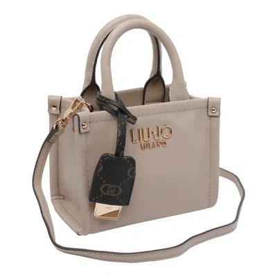 Liu •jo Structured Handbag Gold-tone Hardware In Neutral