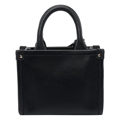 Liu •jo Structured Black Handbag With Metallic Logo In Black