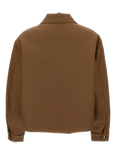 Kassl Editions Drawstring-waist Jacket In Brown