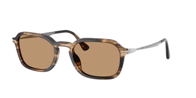 Persol Po3381s 123653 Occhiali Da Sole Marroni Per Uomo In Brown