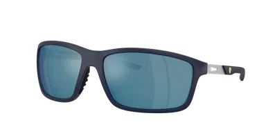 Scuderia Ferrari Rectangle-frame Sunglasses In Blue