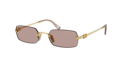 Miu Miu Sonnenbrille Mit Eckigem Gestell In Pink