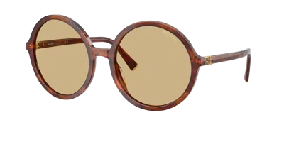 Miu Miu Woman Sunglass Mu B02sf In Brown