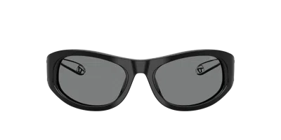 Diesel Rectangular Sunglasses In Black