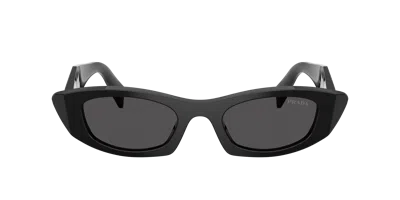 Prada Rectangular Sunglasses In Gold