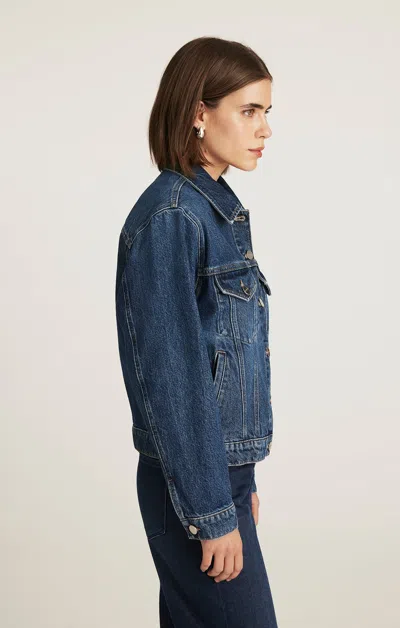 Mavi Ruby Denim Jacket In Dark Blue Icon In Blue