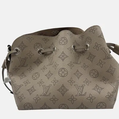 Pre-owned Louis Vuitton Bella Galet Monogram Mahina Shoulder Bag In Gray