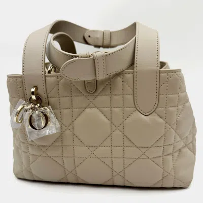 Pre-owned Dior Toujours Tote In Sand