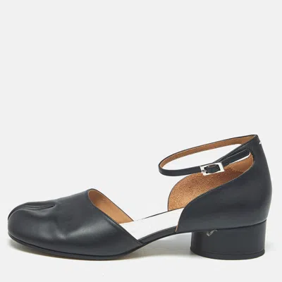 Pre-owned Maison Margiela Black Leather Tabi Mary Jane Pumps Size 41