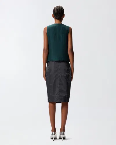 Pinko Top Avec Fleurs Bijoux In Green