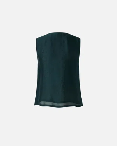 Pinko Top Avec Fleurs Bijoux In Green