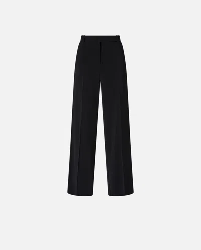 Pinko Palazzo Pants With Satin Details In Black