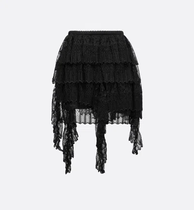 Dior Ruffled Miniskirt In Black