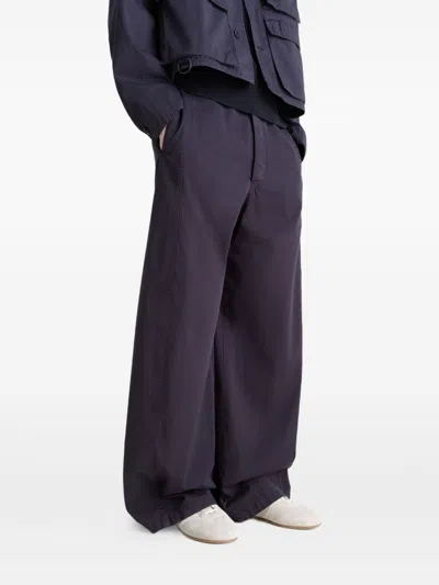 Lemaire Suede Low Profile Sneakers With Rubber Sole In White