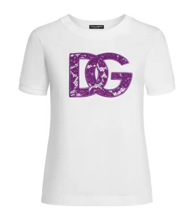 Dolce & Gabbana Lace T-shirt In White
