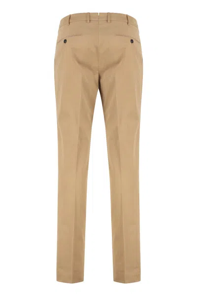 Slowear Buttoned-welt-pocket Chino Trousers In Brown