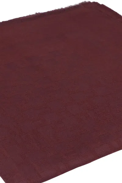 Elisabetta Franchi Jacquard Scarf In Burgundy