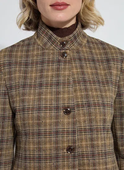 Lyssé Marceline Convertible Collar Blazer In Brown