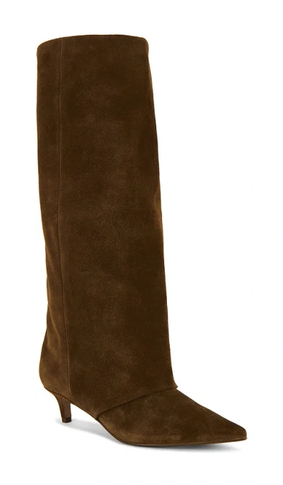 Steve Madden Luca Kitten Heel Knee High Boot In Brown