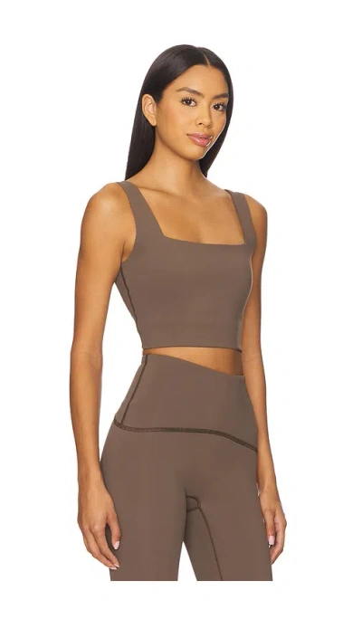 Spanx Square Neck Shelf Tank In Brown