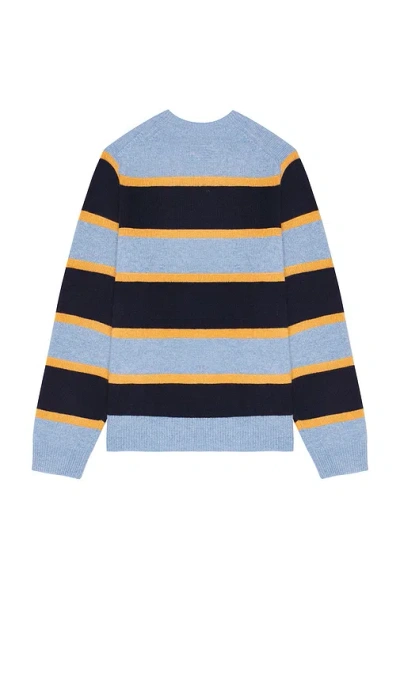 Guest In Residence Stripe Crew Sweater Heather Blue Combo In Blue