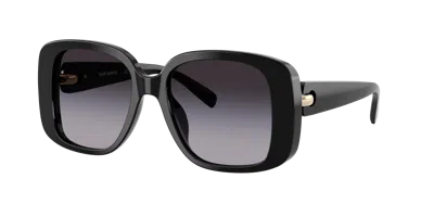 Tory Burch Pierced Oversized Square Sunglasses In Black
