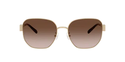 Tory Burch Tortoiseshell Round-frame Sunglasses In Brown