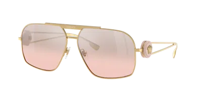 Versace Geometric Frame Sunglasses In Pink