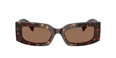 Dolce & Gabbana Rectangle-frame Sunglasses In Brown