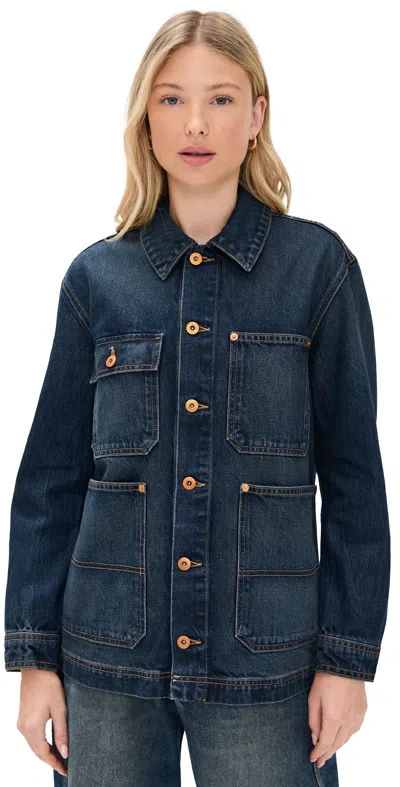 Slvrlake Worker Jacket Shakey Ground In Blue