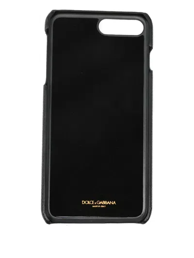 Dolce & Gabbana Embossed-heart Iphone Case In Black