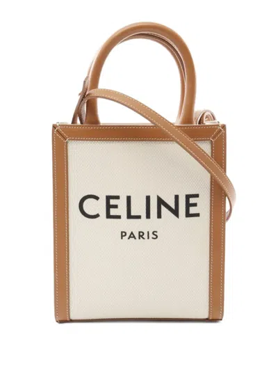 Pre-owned Celine 2010s Mini Vertical Cabas Two-way Handbag In Neutral
