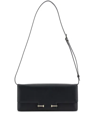 Tom Ford Black Leather Crossbody Bag In Black